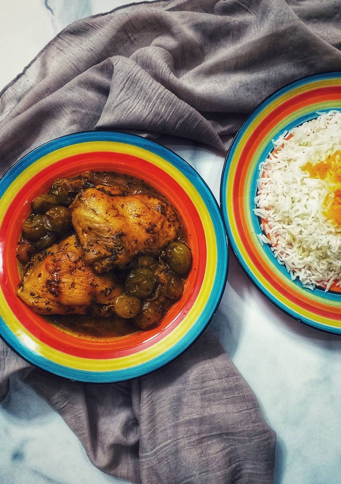 عکسی از دستور خورشت گوجه سبز