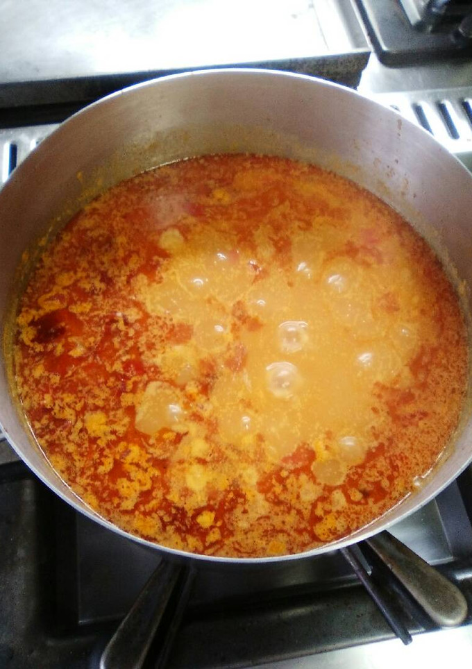 Una foto de Arroz caldoso con marisco