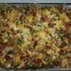 A picture of Buffalo Chicken & Potato Casserole.