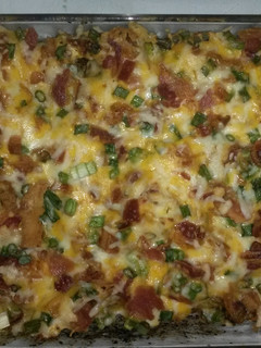 A picture of Buffalo Chicken & Potato Casserole.