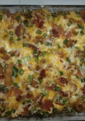 A picture of Buffalo Chicken & Potato Casserole.