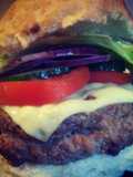 Weezy's delicious cheese stuffed cheeseburgers!