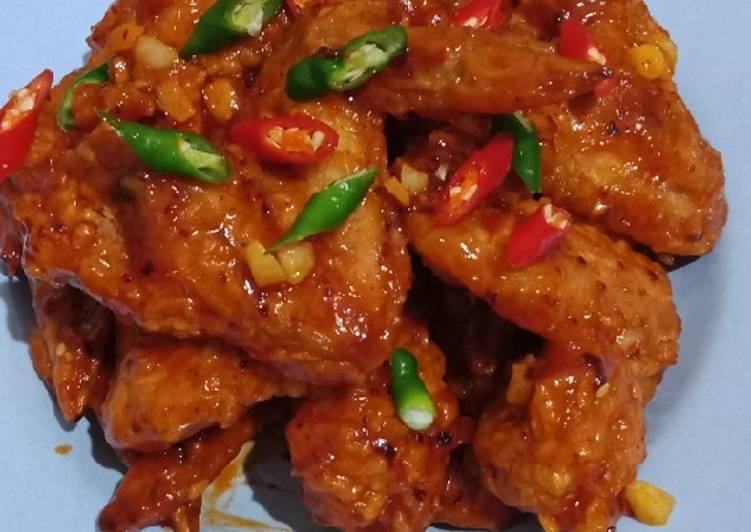 8 Resep: Honey spicy chicken wings yang Enak!