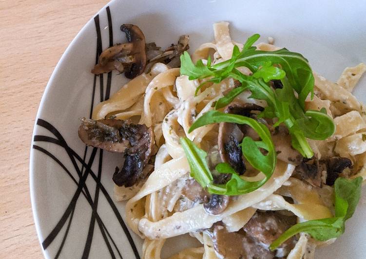 Recipe of Homemade Creamy Garlic Mushroom Pasta