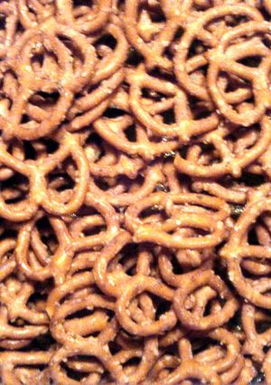 A picture of spicey pretzels.