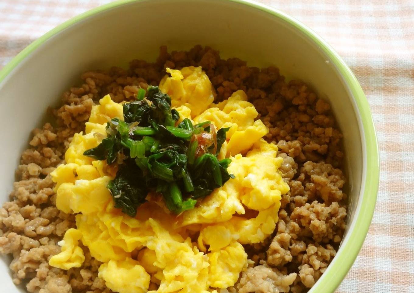 Step-by-Step Guide to Make Perfect My Family's Favorite Tri-Color Rice
Bowl (Good for Bento!)