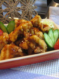 A picture of Our Family's Chicken with Nanban Sauce.