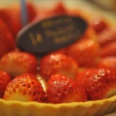 A picture of Authentic Strawberry Tart with Simple Ingredients.