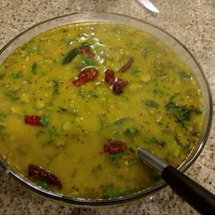 A picture of Okra (Bhindi) Sambar.