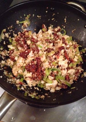 A picture of Cauliflower "couscous".