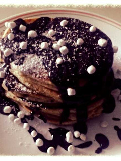 A picture of Smores pancakes.