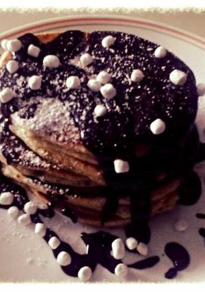 A picture of Smores pancakes.