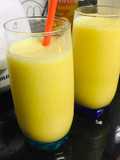 Licuado de duraznos con pisco de mango🥭