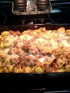 A picture of Taco pasta bake.