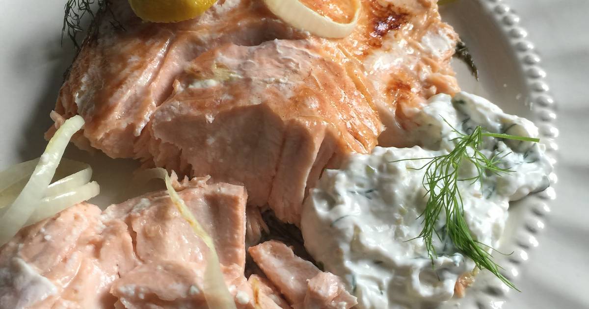 Salmon with Dill and Horseradish Sauce Recipe by Rae Cookpad