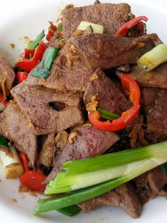 A picture of Pork Liver With Ginger.