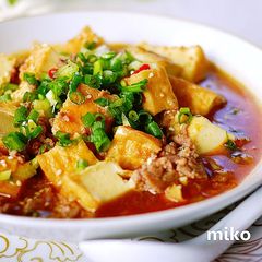 A picture of Super Quick Japanese-Style Mapo Tofu with Atsuage.