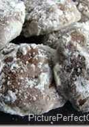 A picture of chocolate snowball cookies.