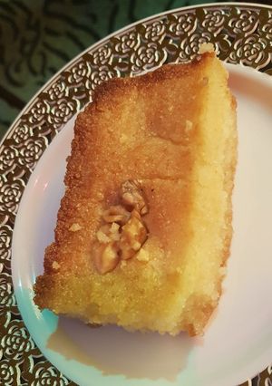 صورة لوصفة بسبوسة لذيذة وبسيطة المواد