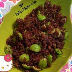 A picture of Sambal petai ebi.