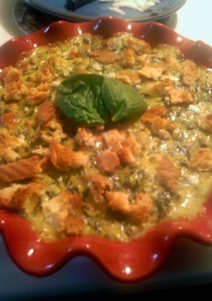 A picture of sunshine s spinach cheese supreme.