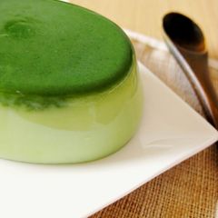 A picture of Jiggly Matcha Milk Jello.