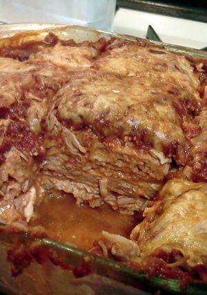 A picture of The Pampered Chef: Mexican Chicken "Lasagna".