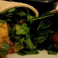 A picture of Chicken Fajita Salad Wrap.