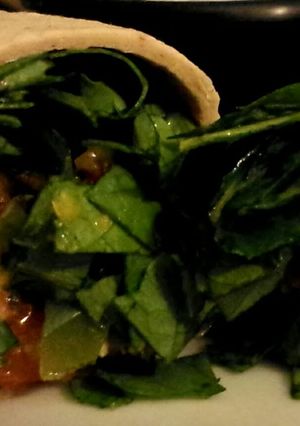 A picture of Chicken Fajita Salad Wrap.