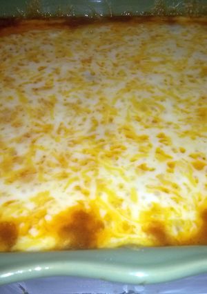 A picture of Low Carb enchilada pie.