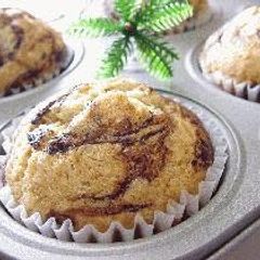 A picture of Marbled Banana Muffins.