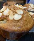 Muffin de plátano, pera y avena