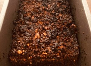 Foto resep Less sugar Oat brownies with silver queen dark coklat topping