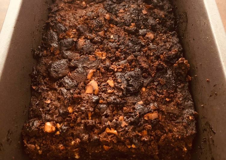 Less sugar Oat brownies with silver queen dark coklat topping