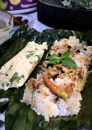 Foto resep Nasi bakar ikan dori pedas