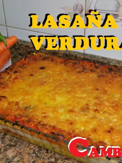 Una foto de Lasaña de verduras