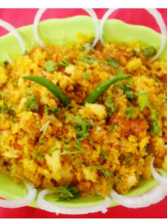 A picture of Leftover bread poha.