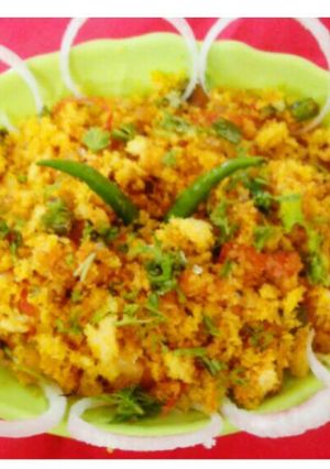 A picture of Leftover bread poha.