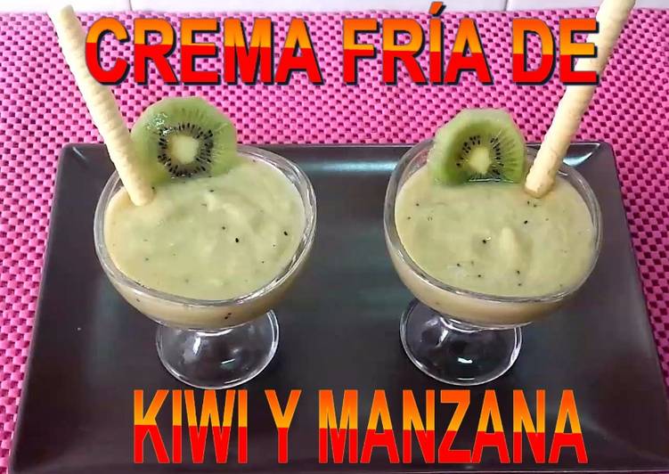 Crema fría de kiwi y manzana