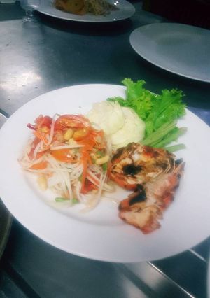 รูปของ ส้มตำกุ้งเผา