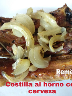 Una foto de Costilla al horno con cerveza