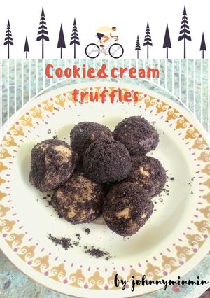 รูปของ Cookie&cream truffles(วัตถุดิบ3อย่าง) #เบเกอรี่ง่ายๆ
