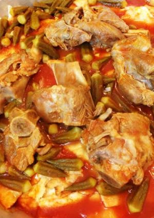 صورة لوصفة بامية ديرية