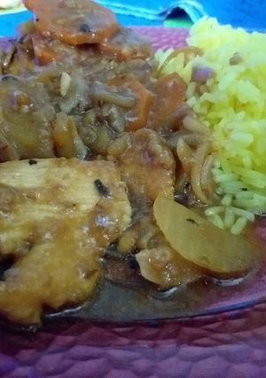 Una foto de Pollo a la cerveza negra