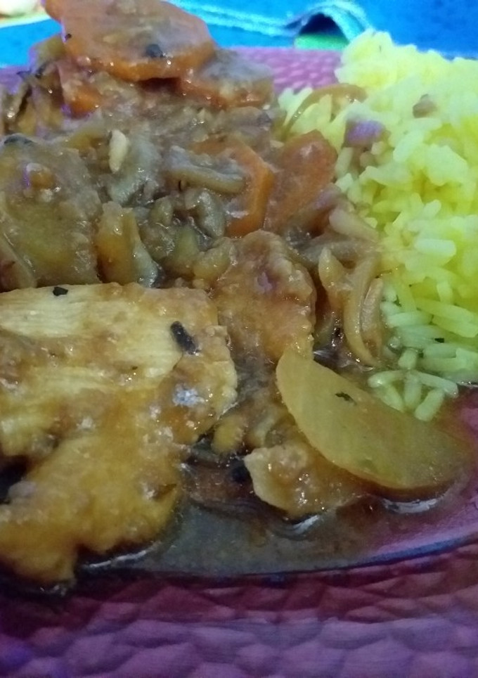 Una foto de Pollo a la cerveza negra