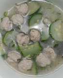 Canh bí ngòi nấu mọc
