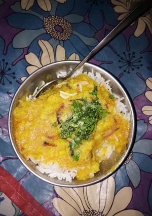 A picture of Arhar Dal Chawal.