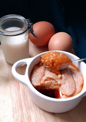 Une photo de Riz au lait végétal de noisette et caramel