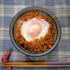 A picture of Warm and Creamy Egg Natto Rice.