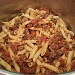 A picture of Spaghetti with Meat Sauce.